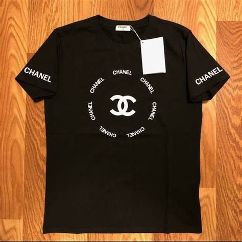 fake chanel logo t-shirts|embellished chanel t shirt.